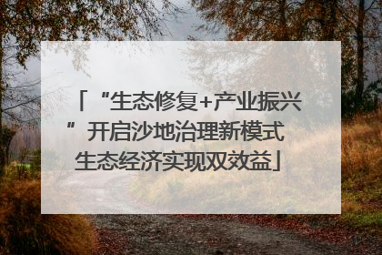 “生态修复+产业振兴”开启沙地治理新模式 生态经济实现双效益
