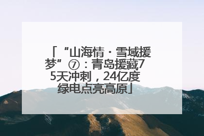 “山海情・雪域援梦”⑦：青岛援藏75天冲刺，24亿度绿电点亮高原