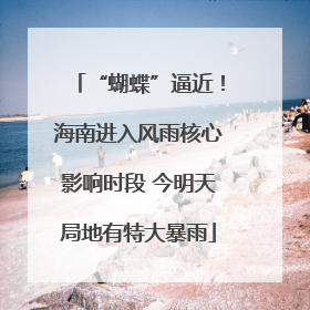 “蝴蝶”逼近！海南进入风雨核心影响时段 今明天局地有特大暴雨