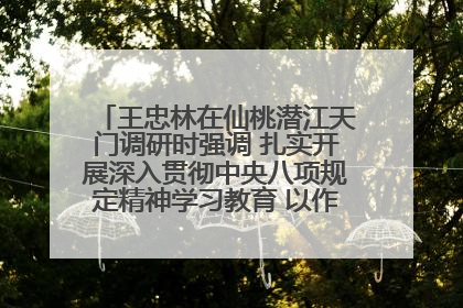 王忠林在仙桃潜江天门调研时强调 扎实开展深入贯彻中央八项规定精神学习教育 以作风建设新成效加快推动高质量发展