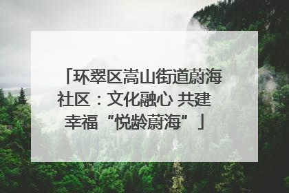 环翠区嵩山街道蔚海社区：文化融心 共建幸福“悦龄蔚海”