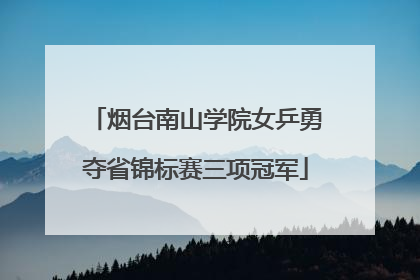 烟台南山学院女乒勇夺省锦标赛三项冠军