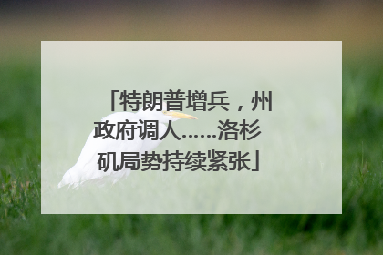 特朗普增兵，州政府调人……洛杉矶局势持续紧张