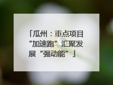 瓜州：重点项目“加速跑”汇聚发展“强动能”
