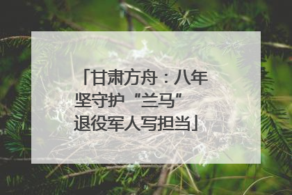 甘肃方舟：八年坚守护“兰马” 退役军人写担当