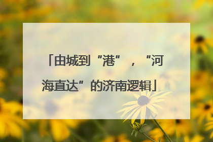 由城到“港”，“河海直达”的济南逻辑