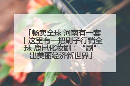 畅卖全球 河南有一套丨这里有一把刷子行销全球 鹿邑化妆刷：“刷”出美丽经济新世界