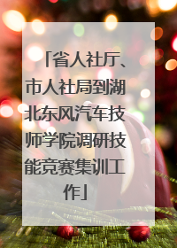 省人社厅、市人社局到湖北东风汽车技师学院调研技能竞赛集训工作