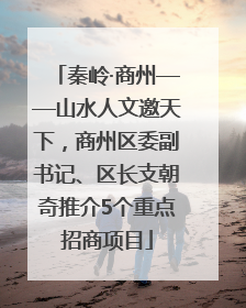 秦岭·商州——山水人文邀天下，商州区委副书记、区长支朝奇推介5个重点招商项目