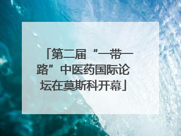 第二届“一带一路”中医药国际论坛在莫斯科开幕