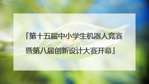 第十五届中小学生机器人竞赛暨第八届创新设计大赛开幕
