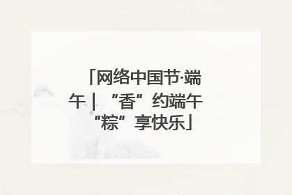网络中国节·端午｜“香”约端午 “粽”享快乐