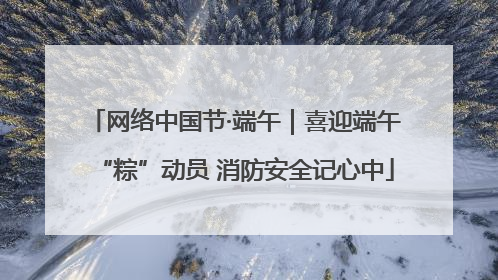 网络中国节·端午｜喜迎端午“粽”动员 消防安全记心中
