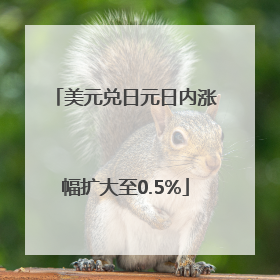 美元兑日元日内涨幅扩大至0.5%