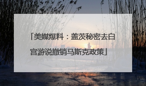 美媒爆料：盖茨秘密去白宫游说撤销马斯克政策