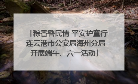 粽香警民情 平安护童行 连云港市公安局海州分局开展端午、六一活动