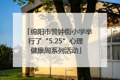绵阳市警钟街小学举行了“5.25”心理健康周系列活动