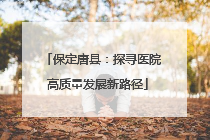 保定唐县：探寻医院高质量发展新路径