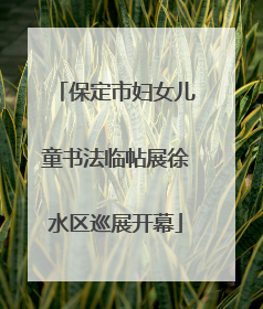 保定市妇女儿童书法临帖展徐水区巡展开幕
