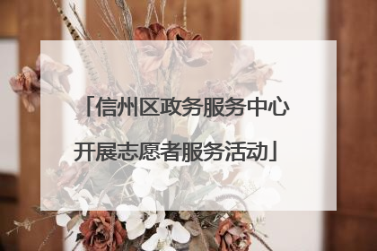 信州区政务服务中心开展志愿者服务活动