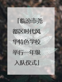 临汾市尧都区时代风华特色学校举行一年级入队仪式