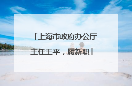 上海市政府办公厅主任王平，履新职