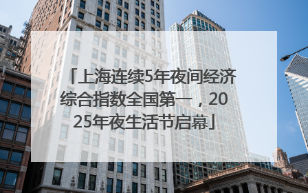 上海连续5年夜间经济综合指数全国第一，2025年夜生活节启幕
