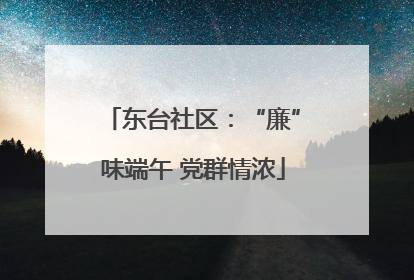 东台社区：“廉”味端午 党群情浓