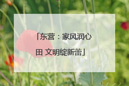 东营：家风润心田 文明绽新蕾