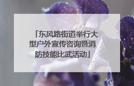 东风路街道举行大型户外宣传咨询暨消防技能比武活动