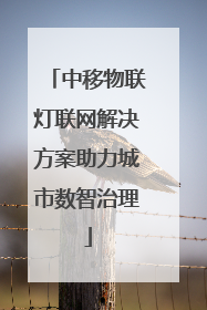 中移物联灯联网解决方案助力城市数智治理