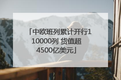 中欧班列累计开行110000列 货值超4500亿美元