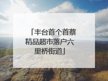 丰台首个首蔡精品超市落户六里桥街道
