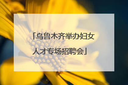 乌鲁木齐举办妇女人才专场招聘会