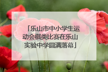乐山市中小学生运动会棋类比赛在乐山实验中学圆满落幕