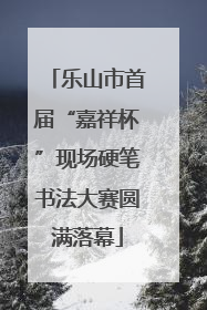 乐山市首届“嘉祥杯”现场硬笔书法大赛圆满落幕