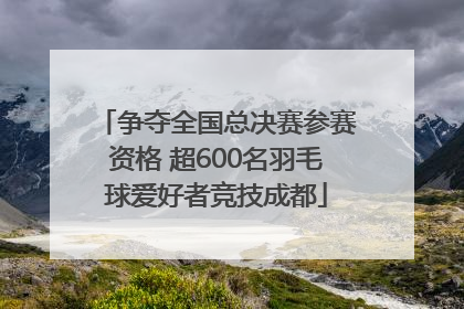 争夺全国总决赛参赛资格 超600名羽毛球爱好者竞技成都