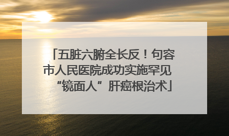 五脏六腑全长反！句容市人民医院成功实施罕见“镜面人”肝癌根治术