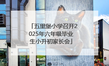 五里堡小学召开2025年六年级毕业生小升初家长会