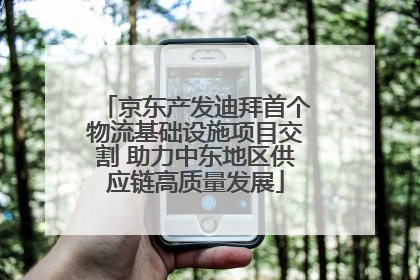 京东产发迪拜首个物流基础设施项目交割 助力中东地区供应链高质量发展