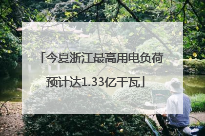 今夏浙江最高用电负荷预计达1.33亿千瓦