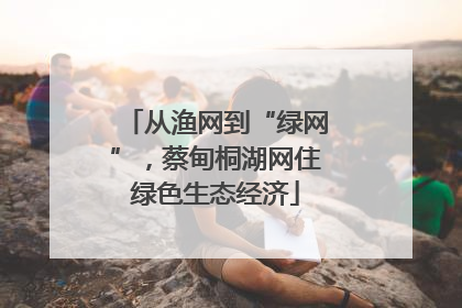 从渔网到“绿网”，蔡甸桐湖网住绿色生态经济