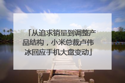 从追求销量到调整产品结构，小米总裁卢伟冰回应手机大盘变动