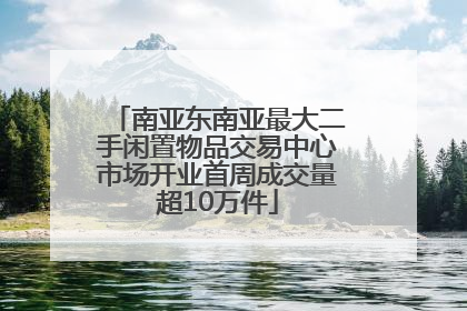 南亚东南亚最大二手闲置物品交易中心市场开业首周成交量超10万件