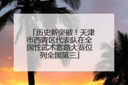 历史新突破！天津市西青区代表队在全国性武术套路大赛位列全国第三