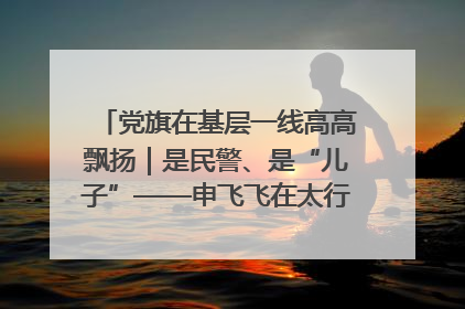 党旗在基层一线高高飘扬｜是民警、是“儿子”——申飞飞在太行山中的一线坚守