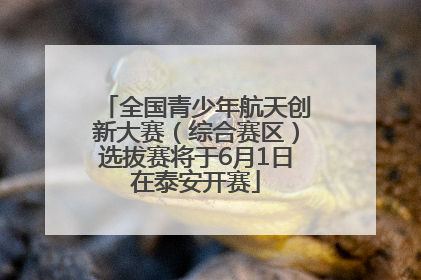 全国青少年航天创新大赛（综合赛区）选拔赛将于6月1日在泰安开赛
