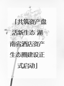 共筑资产盘活新生态 湖南省酒店资产生态圈建设正式启动