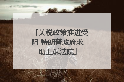关税政策推进受阻 特朗普政府求助上诉法院