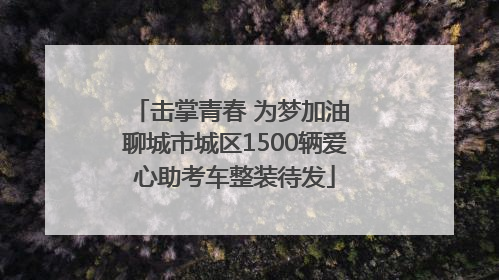 击掌青春 为梦加油 聊城市城区1500辆爱心助考车整装待发